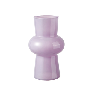 ins高级感玻璃花瓶水养鲜花客厅插花家居电视柜中古花器香芋紫色