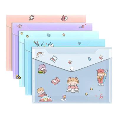 a4按扣文件袋透明高颜值学生