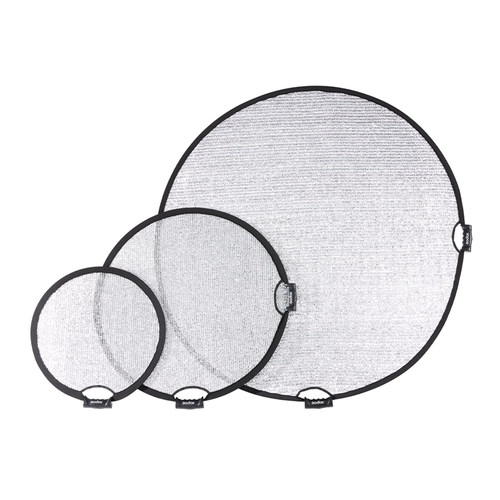 （新品）godox神牛手提式防风反光板摄影可折叠户外打光板W-PF55/80/130cm补光板送收纳包银色圆形打光板