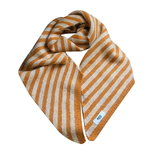 2025新款韩系含羊毛条纹撞色三角披肩女秋冬时尚日常穿搭配饰坎肩