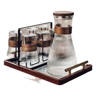 凉水壶玻璃耐高温冷水壶家用晾白开水杯套装耐热防爆凉茶壶高颜值