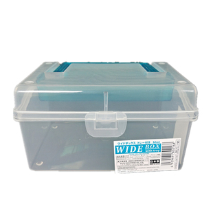 日本DAISO/大创带盖手提式化妆品护肤品收纳盒便携化妆盒透明简约