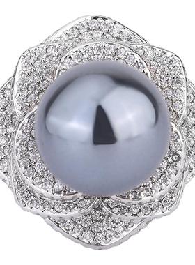 新款珍珠戒指时尚开口食指环饰品