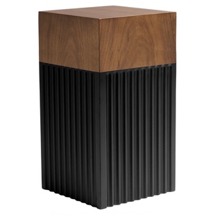 意式极简客厅沙发方形木墩边几高级感实木小茶几艺术创意床头角几