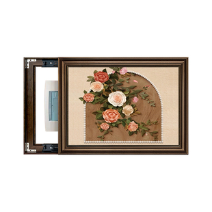 美式电表箱装饰画2025新款复古油画配电箱遮挡挂画高级感电闸壁画