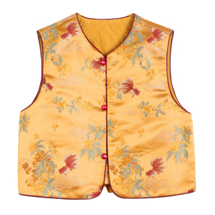 小O爸男婴童 男宝宝唐装马甲2025新款中国风婴儿新中式亲子拜年服