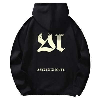 重磅男款美式复古连帽卫衣