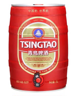 青岛啤酒1903红桶5L整箱10度