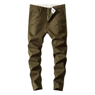 纯棉休闲裤男士九分裤直筒修身小脚锥形裤春秋冬加绒百搭八分裤子