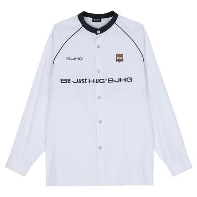 BJHG美式条纹运动衬衫春季潮牌