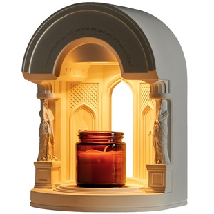 壁光里原创定时融蜡灯无火香薰氛围水泥建筑结婚节日礼物融烛灯