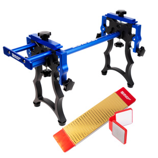 滑启通用大道短道速滑冰刀铝合金一体磨刀架镀钛磨刀石油石收边石