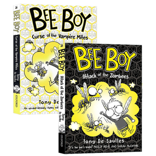 蜜蜂小子2册英文原版章节书 BEE BoyAttack of Zombees/Curse of the Vampire Mites来自怪兽的袭击 吸血鬼的诅咒牛津儿童读物7岁+
