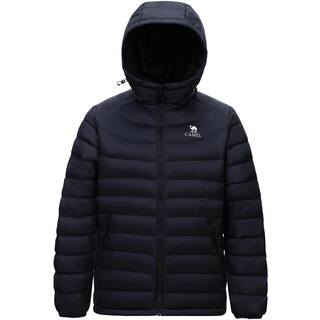 骆驼火焰轻薄羽绒服女春季2026新款鸭绒连帽短款保暖排骨服外套女