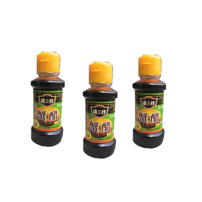 包邮镇三怪镇江蟹醋100ml*40瓶手工螃蟹大闸蟹专用醋海鲜醋小瓶蟹