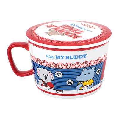 dailylike陶瓷可爱带把手泡面碗