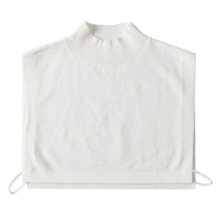 针织假领子女高领毛衣假衣领围脖纯色毛线领子秋冬保暖装饰领百搭