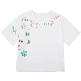 儿童短袖t恤男童夏装上衣2026新款男宝宝夏季半袖衣服多巴胺穿搭