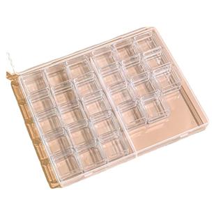 美甲饰品收纳盒新款30格可拆卸独立开盖透明亚克力分装空盒储物盒