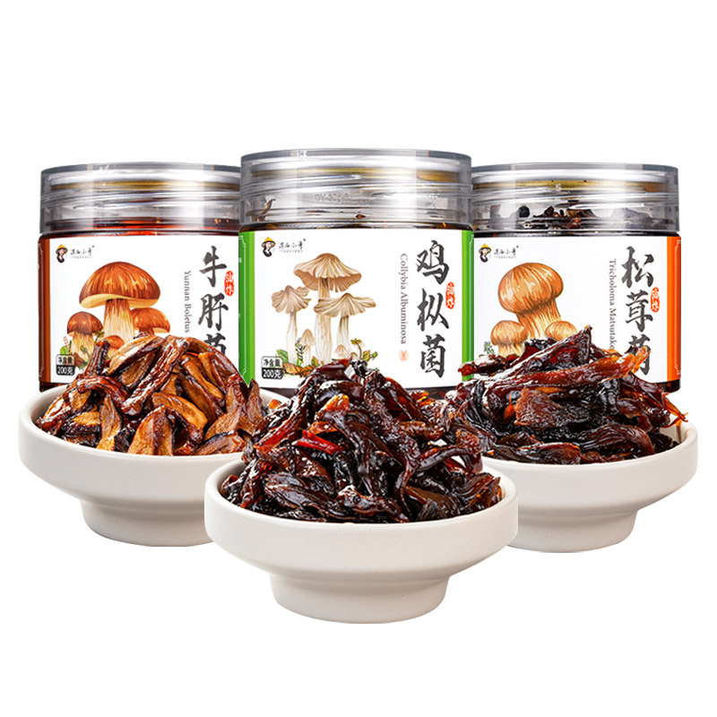 滇西小哥油炸菌鸡枞菌子牛肝菌