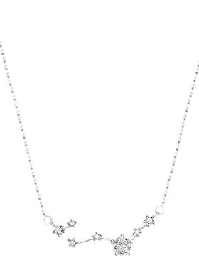 925纯银北斗七星女锁骨链项链