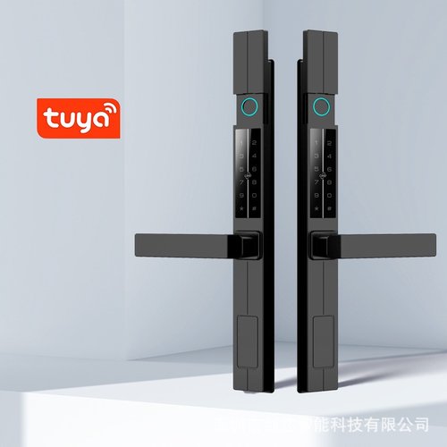 剑芯别墅庭院栅栏断桥铝智能指纹密码电子锁户外防水推拉大铁门锁