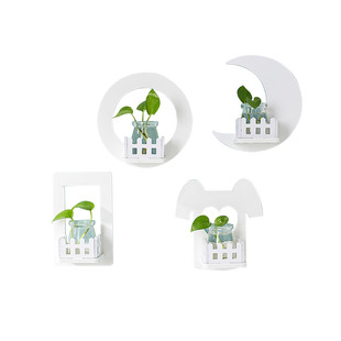 创意墙上置物架墙壁花架水培植物壁挂墙面装饰卧室客厅玻璃花瓶