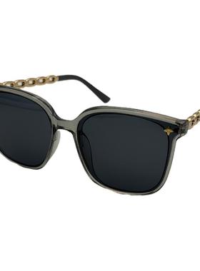 黑色链条腿墨镜女高级感简