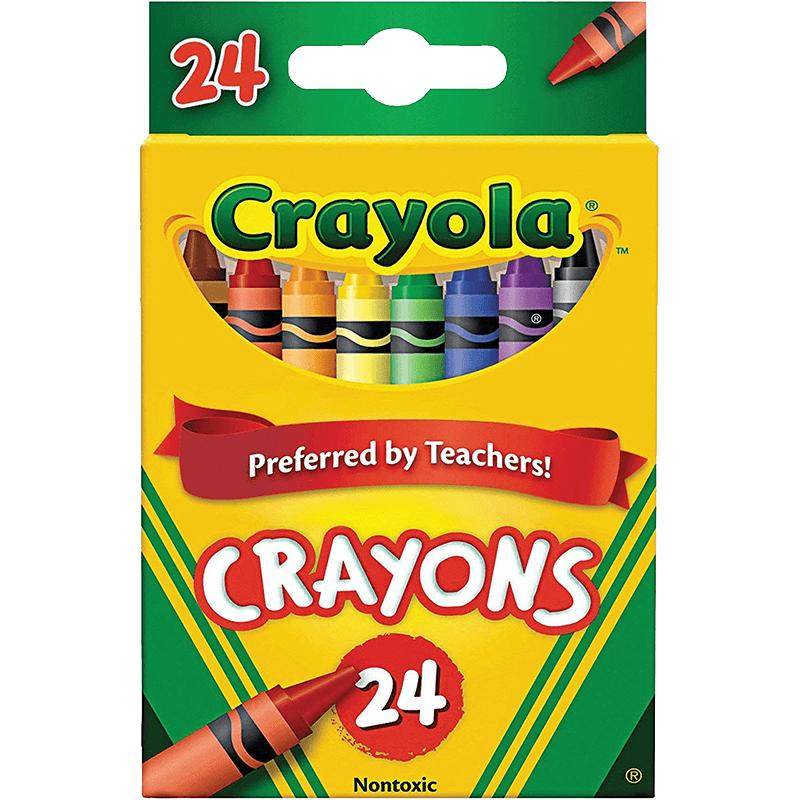 Crayola绘儿乐12色24色64色蜡笔儿童幼儿园学生安全涂鸦绘画蜡笔