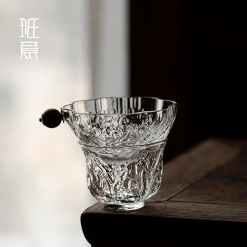 班意日式玻璃茶漏一体玻璃茶滤网超细茶叶过滤器精品创意功夫茶具