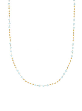 HuoTing钛钢镀金圆珠女项链