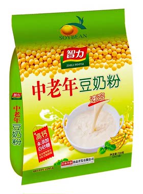 高钙豆奶粉720g中老年豆奶粉无白砂糖袋装营养早餐冲泡饮品速溶