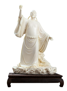 东方泥土陶瓷李白诗仙雕塑摆件