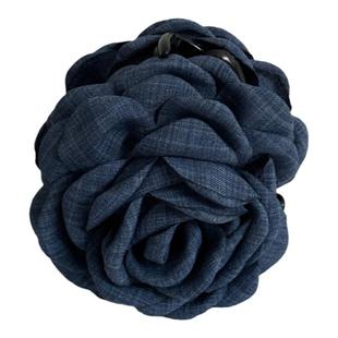 立体干枯玫瑰花抓夹度假后脑勺caro同款布艺花朵发夹