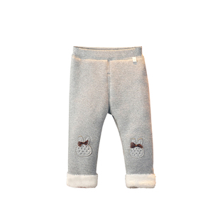 女童打底裤冬加厚夹棉外穿儿童洋气好看高弹力长裤宝宝纯棉保暖裤