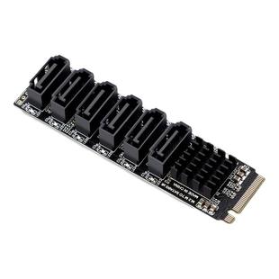 M2 M-EKY NVME转6口SATA3.0扩展卡NAS群晖硬盘扩容ASM1166支持 PM