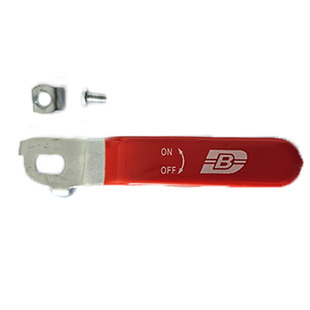 PE球阀双角铁手柄PPR钢芯扳手开关塑料水管长柄配件快开把手铁柄