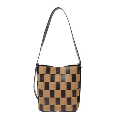 NICETIME复古磨砂皮水桶包