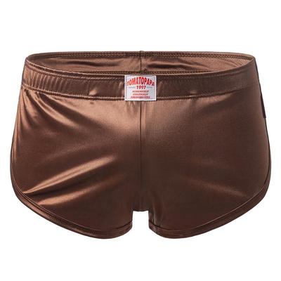 TOMATOPAPA男士阿罗裤松紧腰侧开高叉二分短裤男生健身运动平角裤