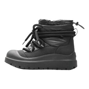 多嘴驴Donkey雪地靴女2025新款厚底黑色加绒棉鞋防水防滑毛毛短靴