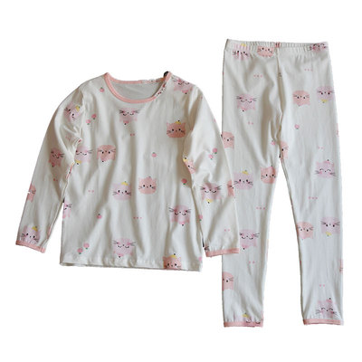 春秋季女童内衣纯棉套装薄款柔软