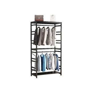 痞幼同款衣帽架开放式货架衣柜金属衣帽间组装架子落地置物架