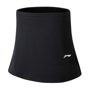 李宁羽毛球服运动短裙裤女夏季速干透气羽毛球运动裙网球裙裤黑色