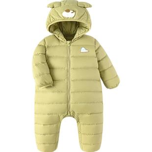 巴拉巴拉宝宝羽绒服连体衣婴儿加厚衣服冬季新款童装儿童外出保暖