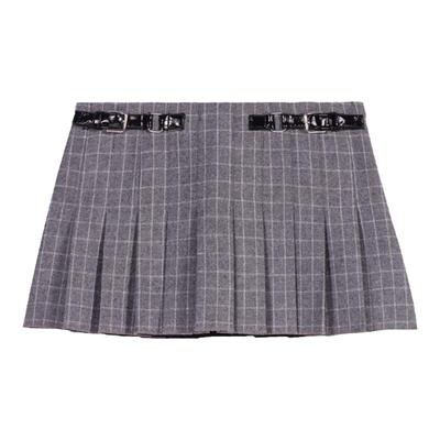 Maje时尚黑色百褶半身裙短裙