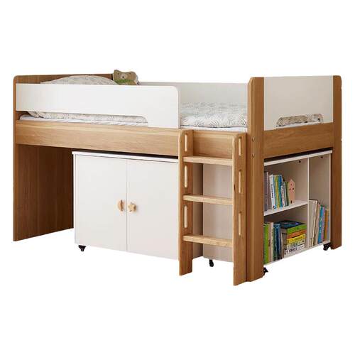 政府补贴全友家居 半高儿童床衣柜一体带储物床1米35男女孩单人床