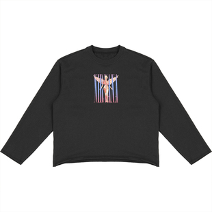 O3PARK新款复古毛边刀割袖口NIRVANA