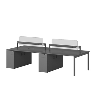 捷奥Q8办公桌椅组合办公室员工位职员办公桌简约现代4人位卡位桌