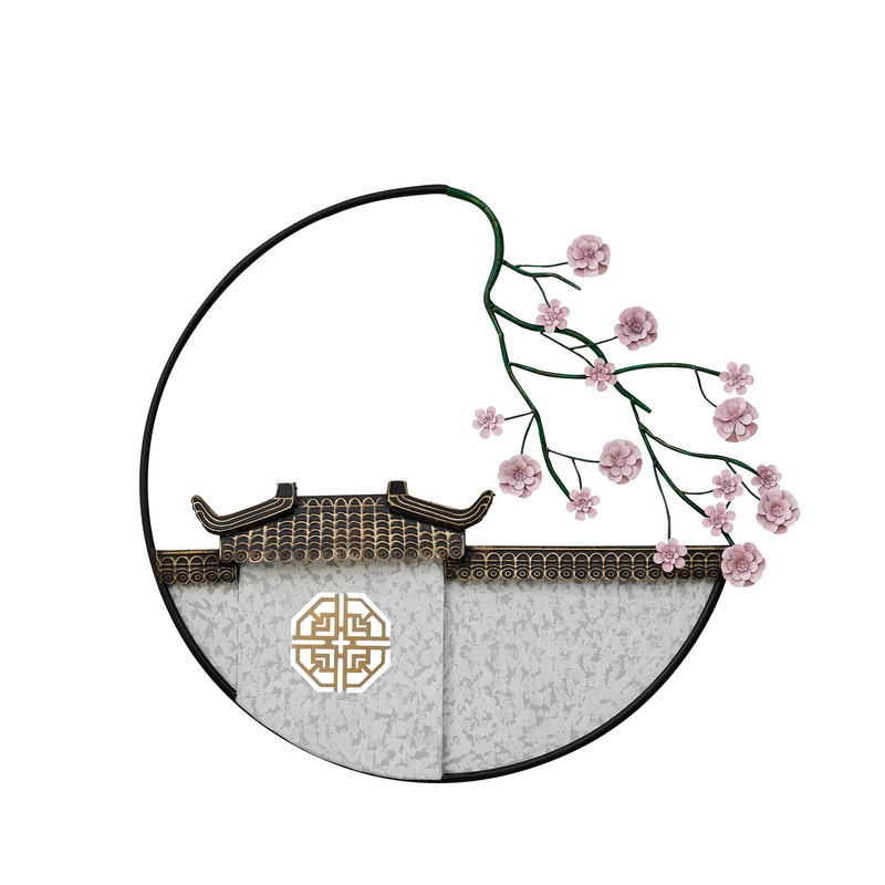 新中式背景墙书房玄关家居装饰