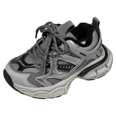 星期六儿童运动鞋加绒男童老爹鞋